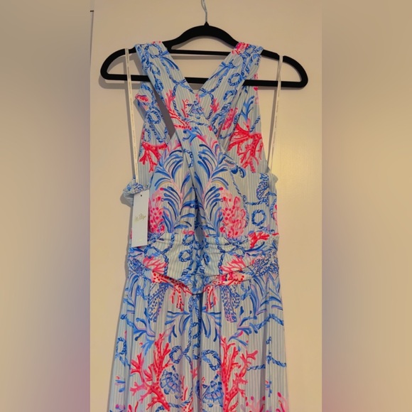NWT Lilly Pulitzer Montecito Halter Maxi Dress Naut Today Print Size M $238 - Picture 8 of 14